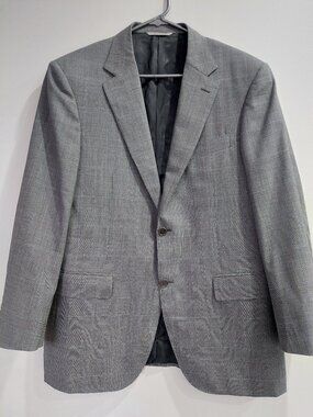 CANALI for Harry Rosen Made In Italy Wool Blazer Size 42 US Gray Checks